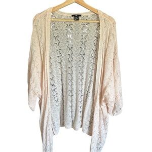 🩷🩷H&M Soft Pink Open Knit Cardigan with Batwing Sleeves